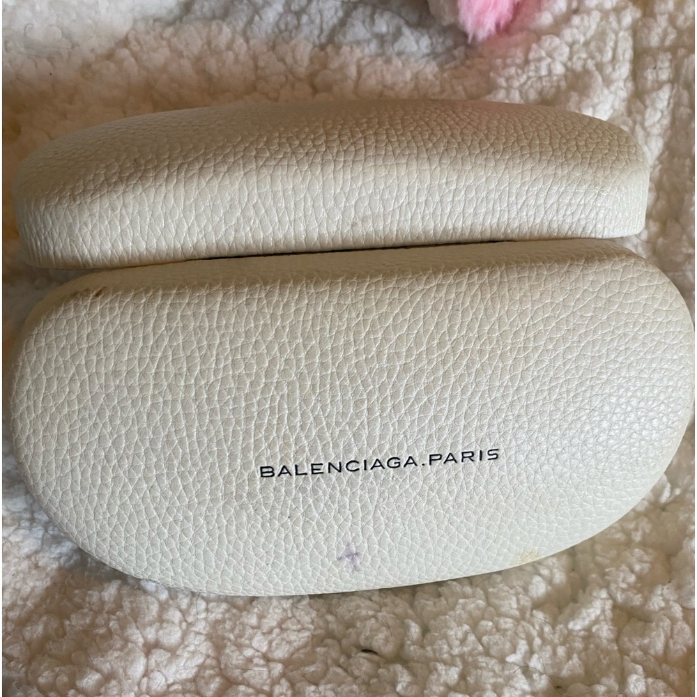 Balenciaga Paris White Leather Texture for SunglassesCase onlyGlasses pre owned